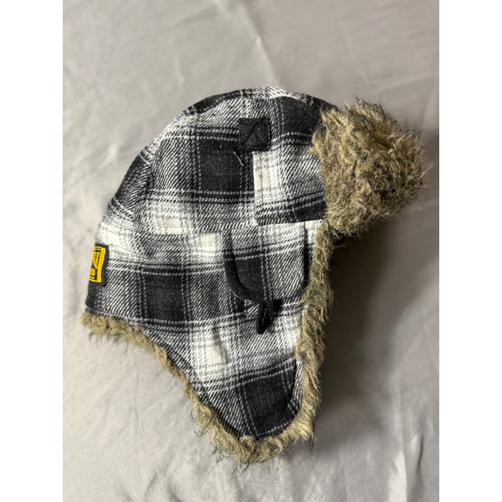 American Eagle Outfitters Trapper Hat Plaid Faux Fur Lined Winter Earflap Cap‎